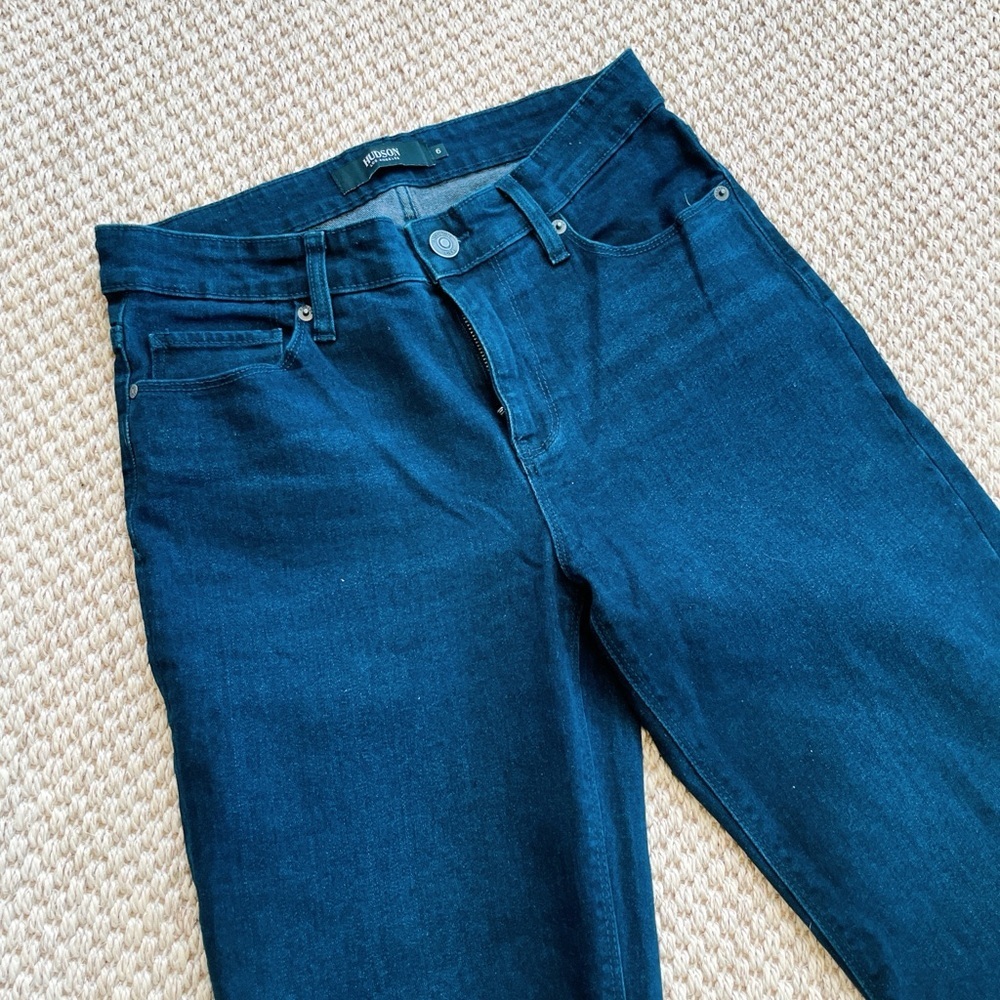 Hudson Remi High-Rise Straight Jeans Rinse Wash Size 6 - like new , stretch - Picture 4 of 13